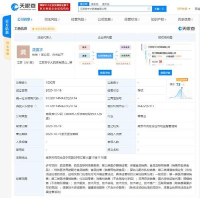 蘇寧易購跨界布局醫藥領域 成立江蘇蘇寧大藥房，注冊資本1000萬